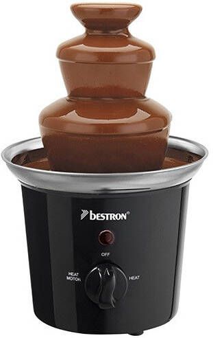 Bestron Chocoladefontein ACF300 Funcooking met 3 etages 60 w zwart edelstaal