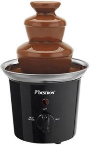 Bestron Chocoladefontein met indicatielampje 60 Watt RVS zwaart