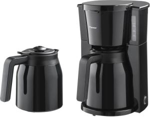 Bestron Filterkoffiezetapparaat voor 8 kopjes koffie Filterkoffiemachine incl. twee Thermokannen Permanentfilter & Indicatielampje 900Watt Zwart