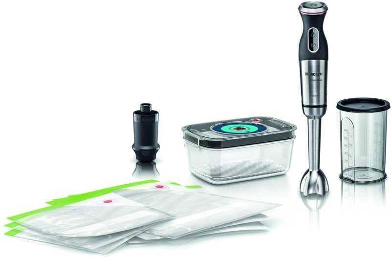 Bosch MaxoMixx MS8CM61V1 Staafmixer 1000W Inclusief vacuüm accessoires RVS