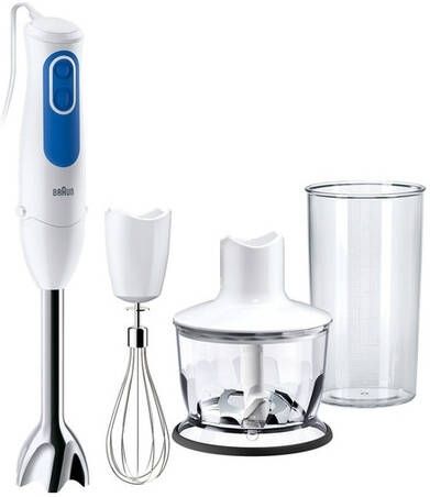 Braun MQ3035WH Multi Quick 3 Staafmixer + Accessoires Blauw Wit