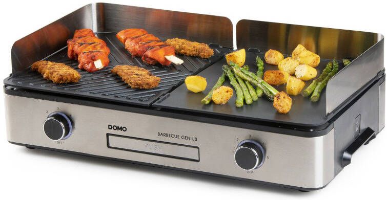 Domo DO9259G Grillplaat Barbecue Genius 2 temperatuurzones 2400 W