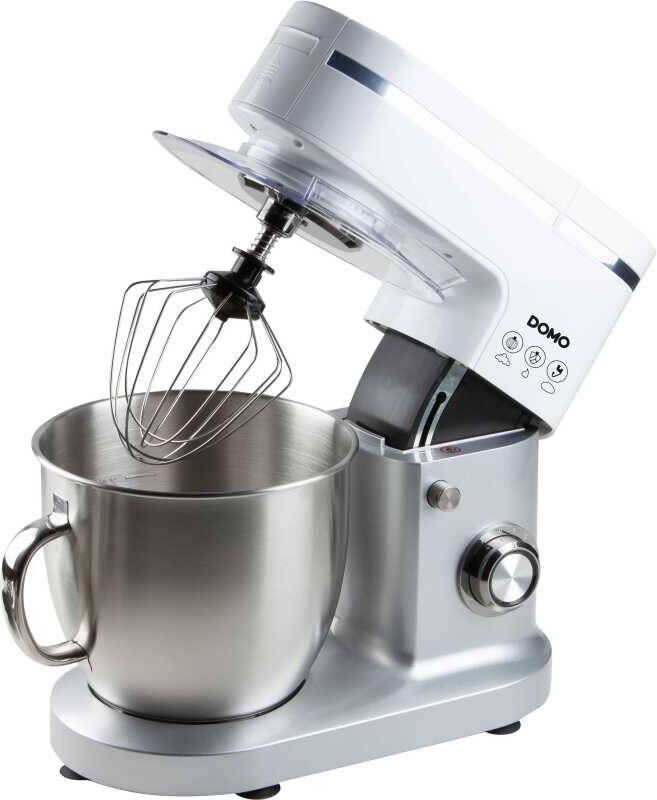 Domo DO9231KR Keukenmachine Keukenrobot 1200W 6L Incl. blender Wit Zilver