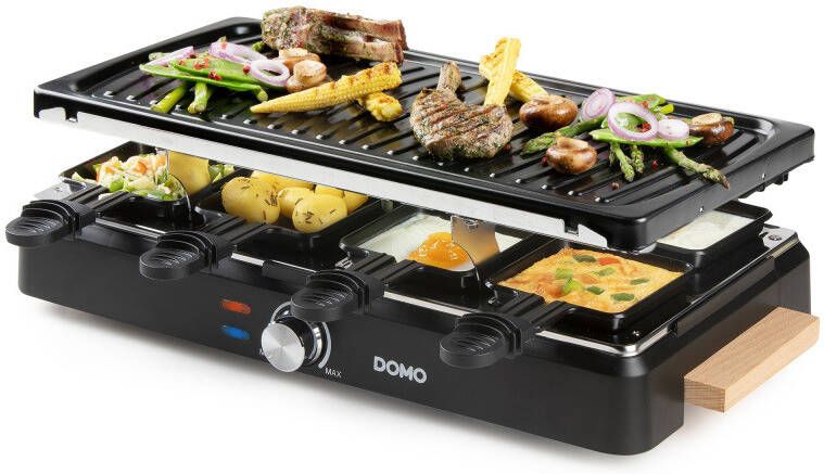 Domo DO9261G Gourmetset Raclette Grill Hout 1400W