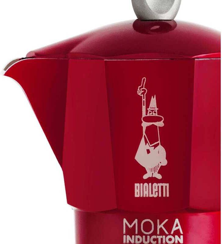Bialetti New Moka Induction koffiezetapparaat rood zwart grijs 6 kopjes - Foto 2