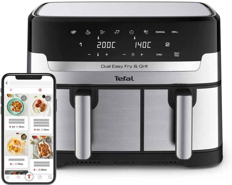 Tefal Easy Fry & Grill Dual EY905D 8.3L XXL heteluchtfriteuse