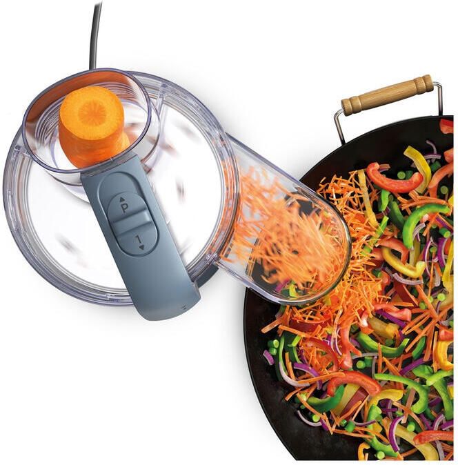 Kenwood MultiPro Go FDP22.130GY Foodprocessors Blauw Snijd Rasp direct op je bord Opbergen in je keukenlade Veelzijdig: hakken snijden raspen Vaatwasser bestendige accessoires [onderdeel GO collectie] - Foto 5