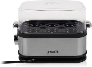 Princess 262046 Eierkoker – voor 1 tot 6 eitjes – 400 W RVS inclusief maatbeker