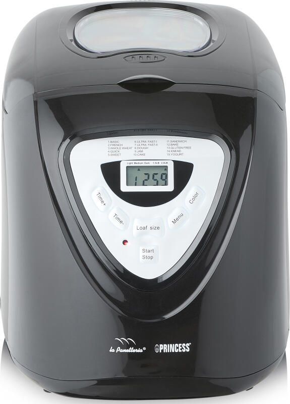 Princess Broodbakmachine 152009 Zwart Zilver Timer Digitaal scherm 15 digitale voorgeprogrammeerde bakprogramma s Van speltbrood tot yoghurt