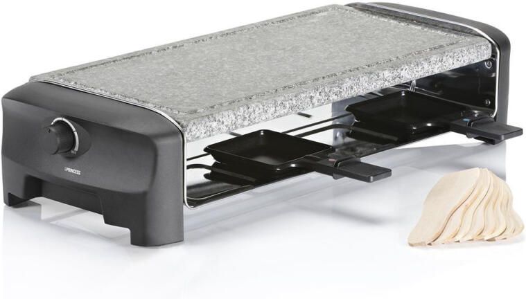 Princess Gourmetstel 162830 Steengrill & Raclette Party – 8 personen 42 x 21 cm 1300 Watt 2 meter snoer Regelbare thermostaat - Foto 2