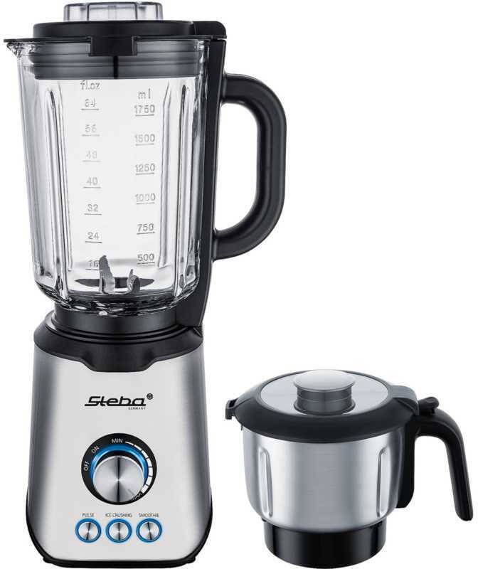 Steba MX4Plus Blender 1200 Watt 1 75 Liter -3 programma's incl glazen kan & RVS beker RVS - Foto 2