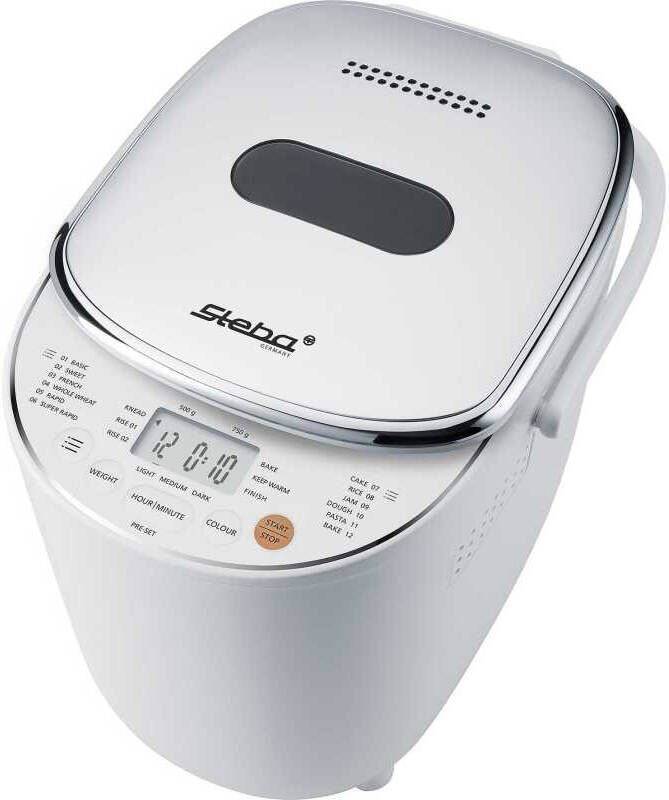 Steba BM3 Broodbakmachine 500 750 gram brood 12 programma's Timer 540 watt wit