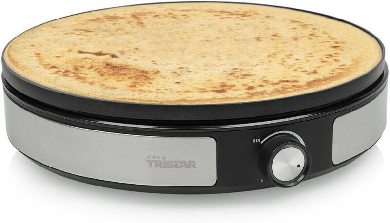 Tristar Pannenkoekenmaker 2-in-1 BP-2639 Pancakes maker met omkeerbare plaat Voor pannenkoeken en mini Pancakes Regelbare thermostaat – Inclusief Accessoires RVS