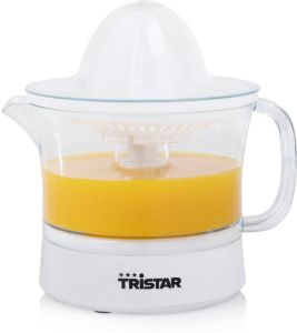 Tristar Citruspers CP-3005 Elektrische Citruspers met afneembare schenkkan Twee perskegels Met pulpfilter 0 5 liter Wit
