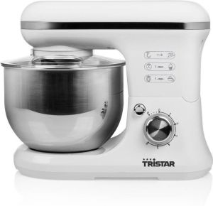 Tristar MX-4817 Keukenmachine – Keukenmixer Inclusief 3 deeghaken – 1200 watt Wit