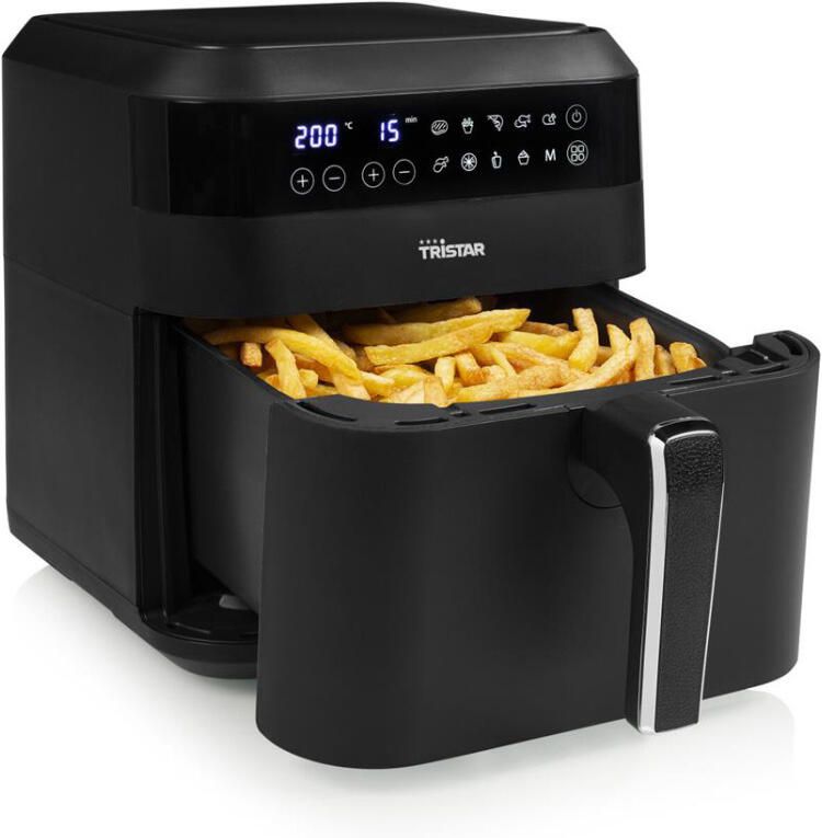 Tristar Airfryer Digitaal XXL FR-6999 Heteluchtfriteuse 6 liter 10 programma's Touch screen Zwart 1700W - Foto 3