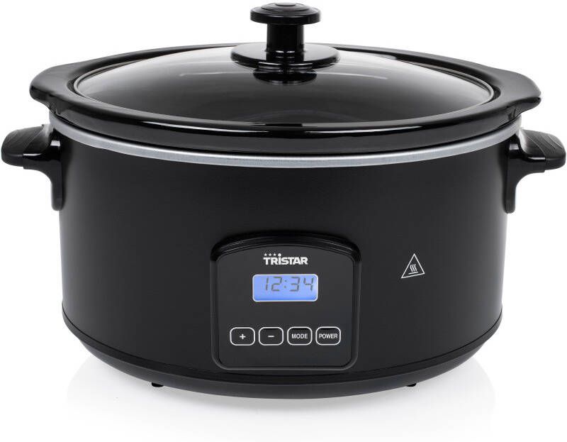 Tristar Slowcooker VS-3920 4.5 liter Digitale Slowcooker Met uitneembare keramische binnenpan Warmhoudfunctie Zwart